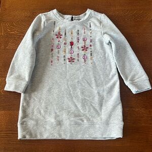 Gymboree Sweatshirt dress with gems and sequins! Size 5